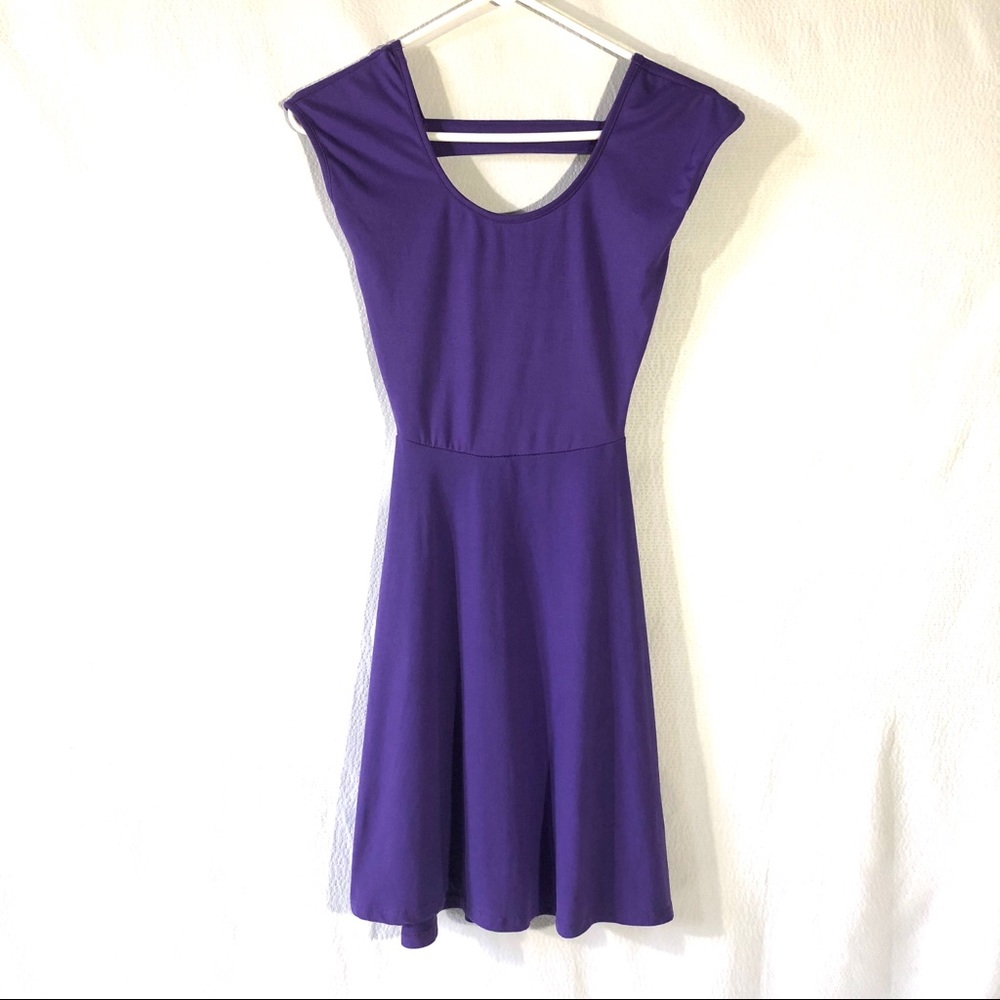 Rue21 Purple Stretch Fit and Flare Mini Sundress